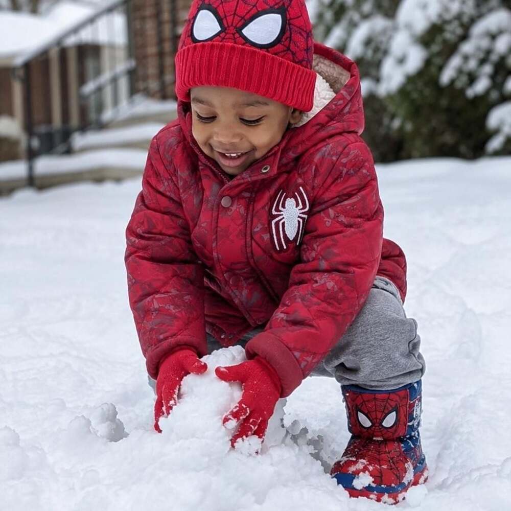 Marvel Spider-Man Hooded Midweight Quilted Jacket Size 4